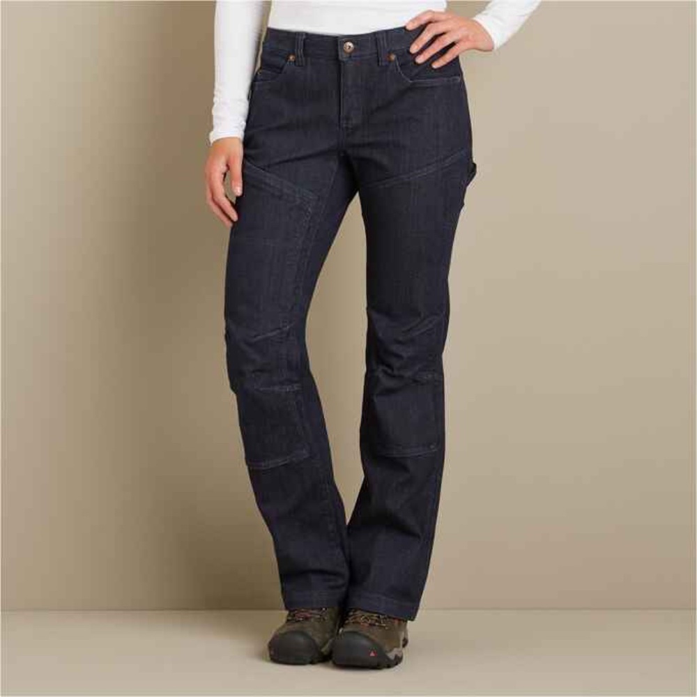 NWT Duluth Women's Double Flex Double-Chapped Bootcut Work Jeans, size 12x31